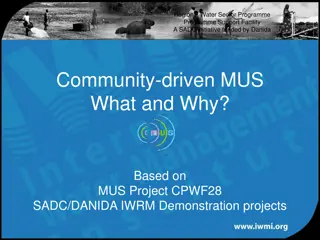 Community-Driven MUS for Water Sector Development