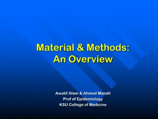 Overview of Material and Methods in Research Studies