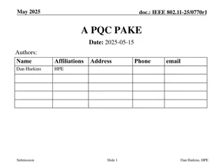Post-Quantum Cryptography in IEEE 802.11-25/0770r1 Document
