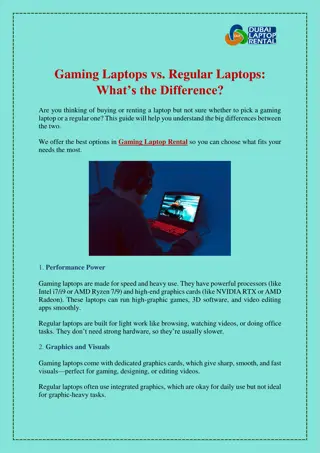 Gaming Laptops vs. Regular Laptops What’s the Difference?