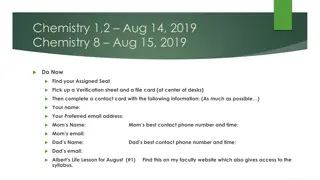 Understanding Chemistry: Course Overview, Learning Models, and The Reach