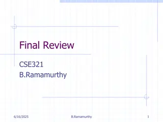 Real-time Systems and Task Communication Final Review