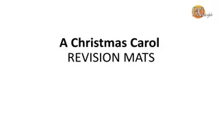 A Christmas Carol Revision Notes and Tasks
