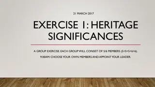 Understanding Heritage Significance through Group Study