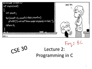 C Programming Basics and Pointers Exploration