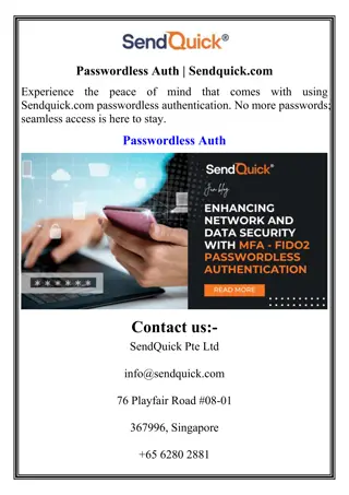 Passwordless Auth  Sendquick.com