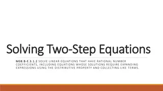 Solve Linear Equations with Rational Coefficients - Two-Step Equations