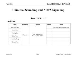 IEEE 802.11-24/1865r0: Universal Sounding and NDPA Signaling