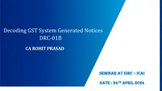Understanding GST System Generated Notices DRC-01B & Rule 88C