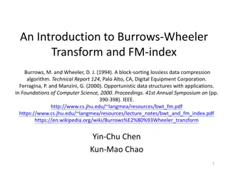 Introduction to Burrows-Wheeler Transform and FM-index
