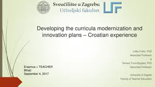 Curricula Modernization in Croatian Teacher Education System