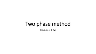 Two Phase Method in Linear Programming