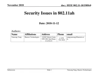 Security Vulnerabilities in IEEE 802.11ah-2016 and Proposed Solutions