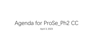 ProSe Phase 2 Contributions Plan and Meeting Details