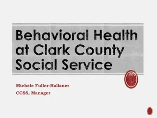 Behavioral Health Services and SOAR Coordination in Clark County Nevada