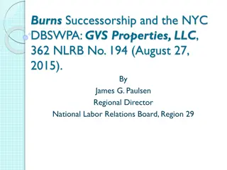 Burns Successorship and NYC DBSWPA Case Analysis