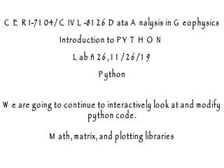 Understanding Python Libraries for Data Analysis in Geophysics