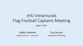 Intramural Flag Football Captains Meeting Guidelines