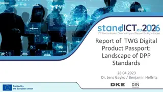 Landscape of Digital Product Passport Standards and Regulations