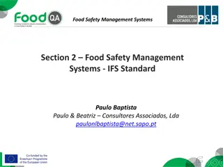 Food Safety Management Systems IFS Standard Overview