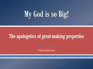 Exploring the Greatest Conceivable Being and Apologetics of Great-Making Properties