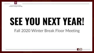 Winter Break Checklist and Campus Updates Fall 2020