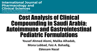 Cost Analysis of Clinical Compounding in Saudi Arabia: Autoimmune and Gastrointestinal Formulations
