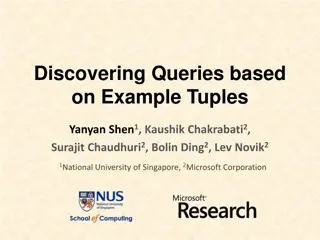 Discovering Queries Based on Example Tuples and Complex Database Challenges