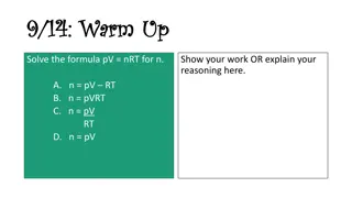 Solving Formulas for Unknown Variables - Practical Examples and Warm-Ups