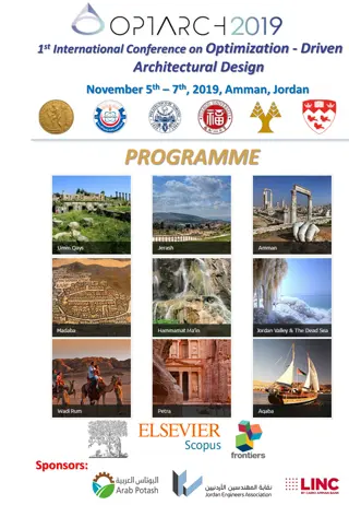 International Conference on Optimization-Driven Architectural Design 2019 in Amman, Jordan