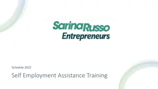 2022 Self-Employment Assistance Training Schedule
