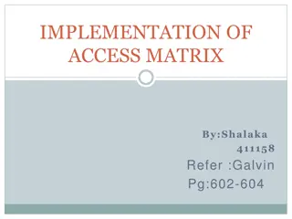 Understanding Access Matrix Implementation Techniques