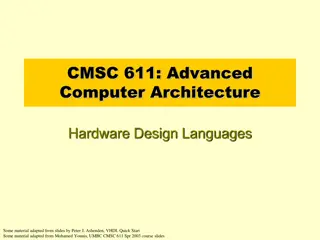 Advanced Computer Architecture: Design Languages and Modeling Levels