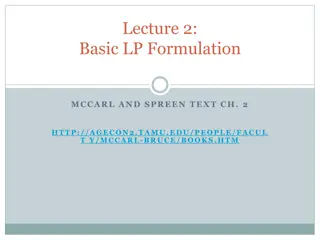 Understanding Basic Linear Programming Formulation: Elements, Problems, and Solutions