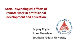 Social-Psychological Effects of Remote Work in Professional Development