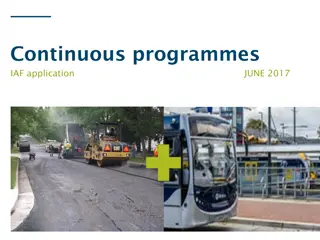 Understanding Continuous Programmes in Infrastructure: Key Principles & Types