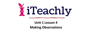 Understanding the Art of Making Observations