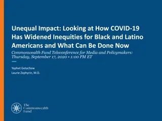 Widening Inequities for Black and Latino Americans Due to COVID-19