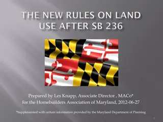 Maryland Homebuilders Association: Septic System Development Regulations Overview