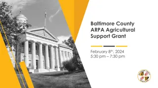 Baltimore County Agricultural Support Grant Program Overview