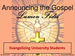 Challenges of Evangelizing University Students and the Power of Faith
