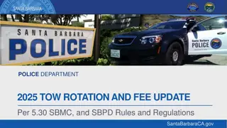 Santa Barbara Police Department Tow Rotation and Fee Update 2025