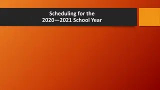 School Year 2020-2021 Scheduling Guide at IHS