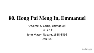 Meaningful Reflections on Emmanuel's Presence in Hong Pai Meng In