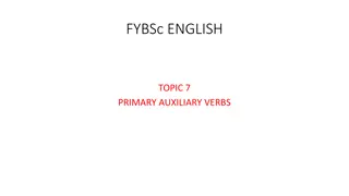 Understanding Primary Auxiliary Verbs in English