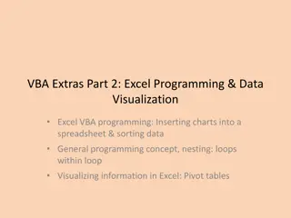 Excel VBA Programming and Data Visualization Techniques
