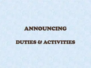 Duties and Activities of Radio and Television Announcers