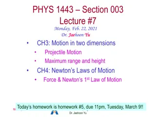 Physics 1443 Lecture Summary for Homework #5 by Dr. Jae Jaehoon Yu