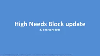 Yearly Updates on High Needs Block Financials and EHCP Numbers