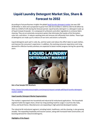 Liquid Laundry Detergent Market Size, Share & Forecast to 2032